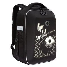 Ранец Grizzly светящийся GO WILD Rap-291-3/1 арт. 271201 черный