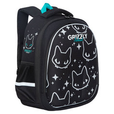 Ранец Grizzly c брелоком STAR CAT RAz-286-12/1 арт. 271190 черный
