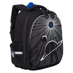 Ранец Grizzly c бейджем SPACE RAz-287-3/1 арт. 271204 черный