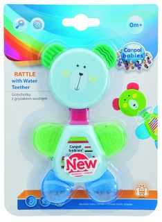 Погремушка Canpol Babies с водным прорезывателем мишка 0+ голубой 250989607
