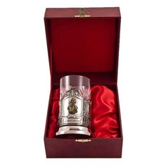 Подстаканник "Лучший доктор" со стаканом в подарочном футляре No Brand