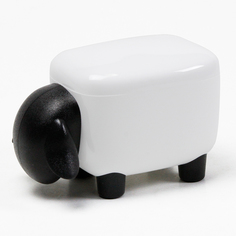 Контейнер для мелочей sheepshape, белый с черной крышкой Qualy