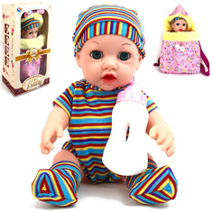 Интерактивная кукла PLAYSMART Lovely Baby пупс с переноской-рюкзачком 109599