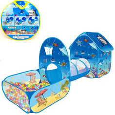 Детская игровая палатка PLAYSMART с тоннелем и игровой зоной Sea World 109601