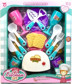Игрушечный кухонный набор посуды ТехноК с тостером Kitchen Set 109808
