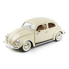 Машинка металлическая Bburago Volkswagen Kafer-Beetle 1955, 1:18, бежевая 18-12029/1