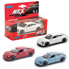 Машинка Welly Велли Модель машины 1:34-39 PORSCHE TAYCAN TURBO S 43797