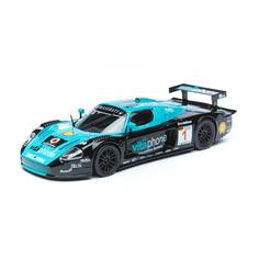 Bburago Машинка металлическая ралли Maserati MC12, 1:24, голубой/черный 18-28004