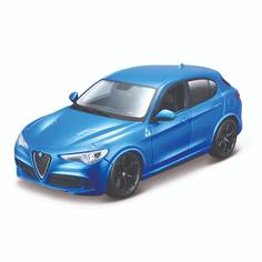 Машинка металлическая Bburago Alfa Romeo Stelvio, 1:24, синяя