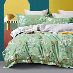 Cleo Постельное белье Мадлен цвет: зеленый, серый (2-х спальное)