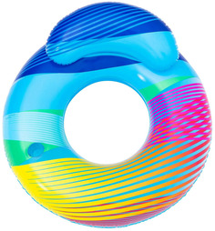 Надувной круг-кресло Intex Swim Bright светодиодный с подстаканником 109953