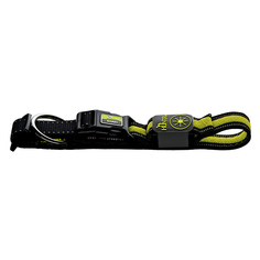 Ошейник для собак HUNTER LED Manoa Glow S, светящийся, желтый, 25мм х 45-50см