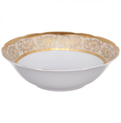 Набор салатников 20 см 6 шт Bavarian Porcelain "Мария-Тереза Цветочная роспись Бежевая"