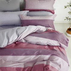 Cleo Постельное белье Элайза цвет: серый, розовый (евро)