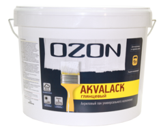 Лак акриловый по дереву для наружных работ OZON Akvalack АЛ-9 9л обычная Ozone
