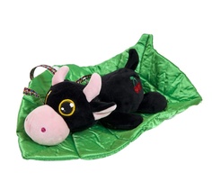 Мягкая игрушка Бычок в одеялке-листочке, 20 см Junfa Toys