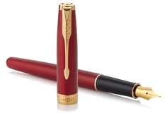 Перьевая ручка "Parker Sonnet Red GT Intense" F синяя 1931473