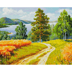 Алмазная мозаика 40*50 Белоснежка Заволжье пшеничное 4501-ST-S