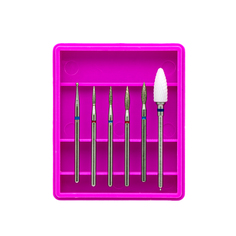 Набор фрез №4 для аппаратного маникюра, 6 шт No Brand