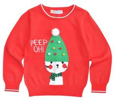 Пуловер для девочки Me&We KG219-K101-639 цв. Красный р. 116