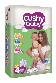 Подгузники детские CUSHY BABY размер 4, 8-19 кг. 60 шт.