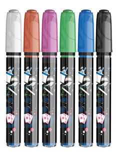 Маркеры универсальные для любой поверхности MAPED из 6 шт АССОРТИ 2мм 743557