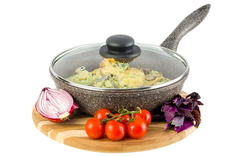 Сковорода универсальная Elan Gallery Гармония вкуса 24 см коричневый 120313