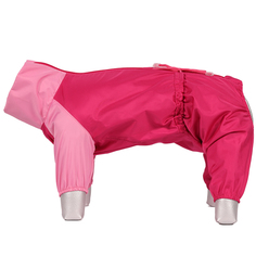 Дождевик для собак YORIKI Дабл, женский, розовый, S, длина спины 20 см