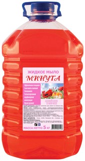 Жидкое мыло Минута "Яркий мак и персик" 5 л