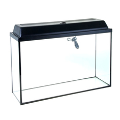Аквариум Пижон прямоугольный Атолл с крышкой, 100 литров, 80 х 25 х 50/55 см, чёрный