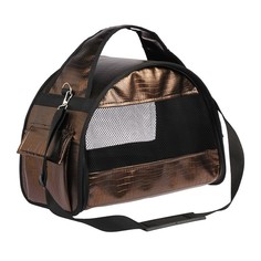 Сумка-переноска Пижон №2 полукруглая, 40 х 20 х 27 см, искусственная кожа, коричневая