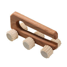 Массажер деревянный "Ручной", 6 роликов, 15 см Доброе дерево