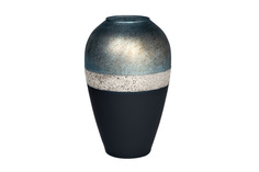 Ваза стеклянная сине-голубая с золотом d25*43см Garda Decor 71PN-5154