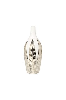 Ваза белая с декором d11,5*30см Garda Decor 18H2841-19