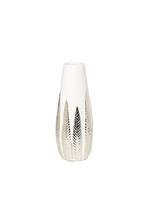 Ваза белая с декором d10,7*28см Garda Decor 18H2840S-19