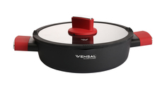Сотейник с крышкой Vensal Velours rouge кованый 24см 1026VS