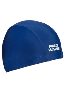 Тканевая шапочка для плавания Mad Wave Adult Lycra, цвет Синий (04W)