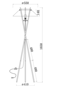 Торшер Maytoni Modern Bastone MOD006FL-01B