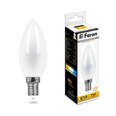 Лампа светодиодная Feron LB-66 Свеча E14 7W 2700K 25785