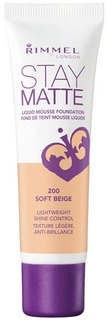 Тональный крем RIMMEL Stay Matte, тон №200 Soft Beige, 30 мл.