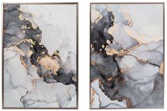 Комплект из 2-х постеров Мрамор Диптих с поталью 100x70 см Garda Decor