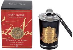 Свеча ароматическая Cognac/Tobacco в стакане 7x11x7 см Garda Decor
