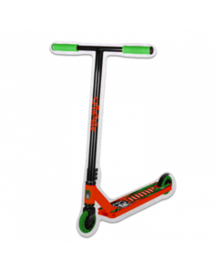 Самокат трюковый ATEOX JUMP 2022 красный/зеленый 100 mm PL HIC 3,9 кг