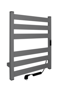 Полотенцесушитель электрический INDIGO Oktava Slim 5 60/50 скрытый монтаж, Magnetic Grey