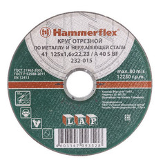 Диск отрезной абразивный по металлу для УШМ Hammer Flex 232-015 (86895)