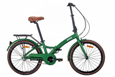 Складной велосипед Bear Bike COPENHAGEN 24 2021 рост. OS зеленый матовый