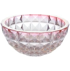 Ваза для фруктов 28 см Crystalite Bohemia "Диаманд янтарно-красная" 131141