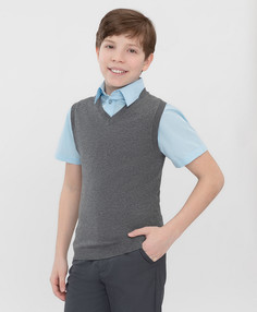 Жилет детский Button Blue 222BBBS30010100 цв. серый р. 128