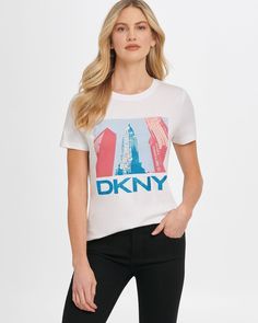 Футболка женская DKNY P0DBHCNA разноцветная S