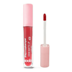 Губная помада Soda Demi matte lip liquid матовая, жидкая, 005 be bright, 4 мл